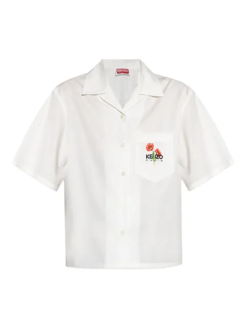 Kenzo Hemd mit Mohn-Print