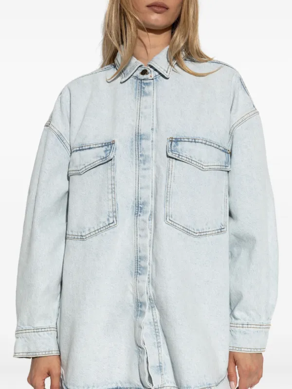 American Vintage Joybird patch-pocket Denim Shirt | Blue | FARFETCH