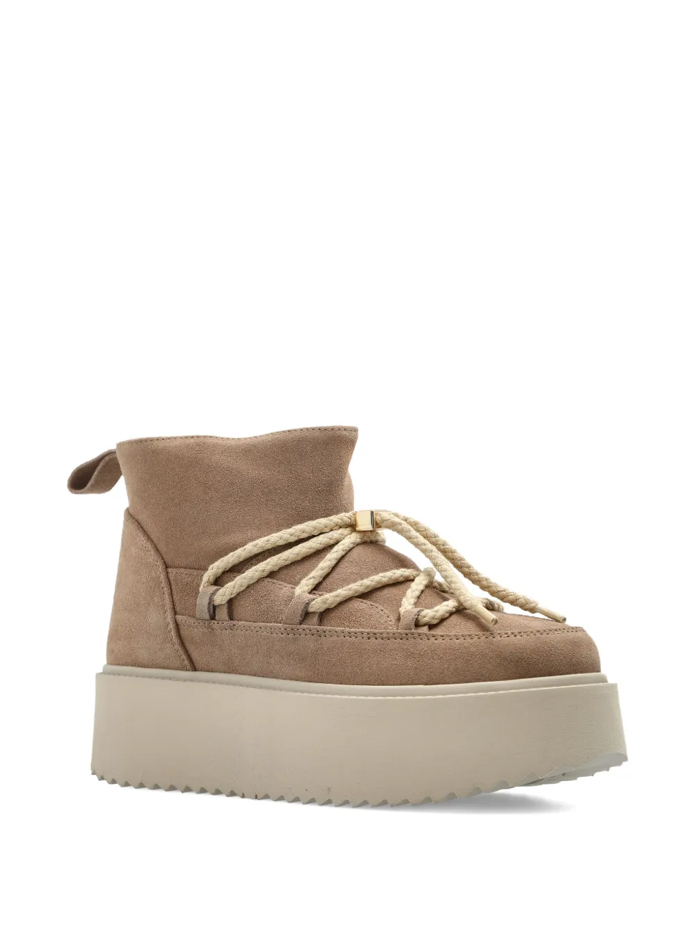 Inuikii lace-up platform boots Neutrals