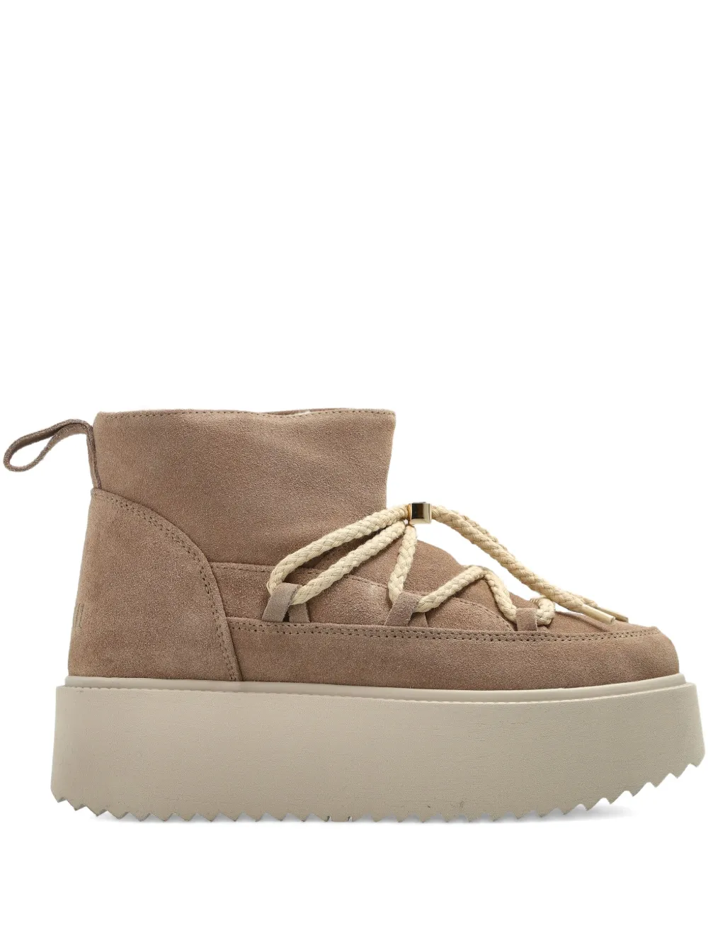 Inuikii lace-up platform boots Neutrals