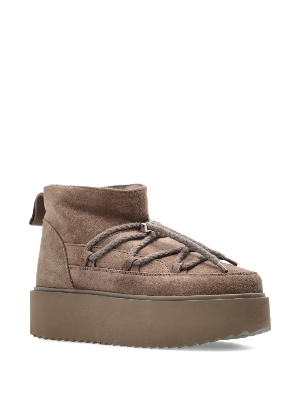 Inuikii lace-up platform boots Brown
