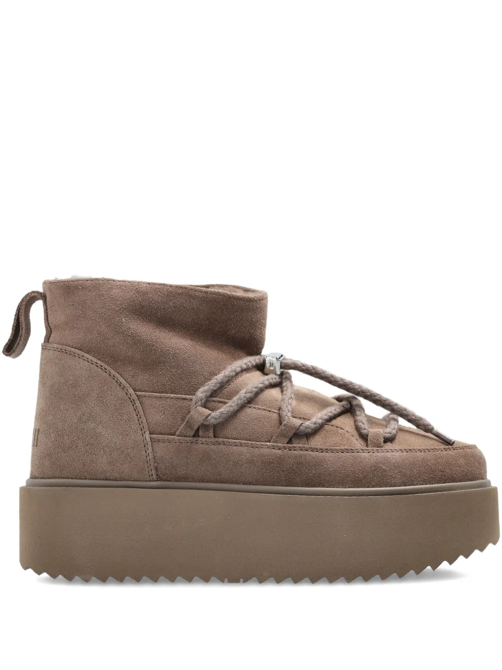 Inuikii lace-up platform boots Brown