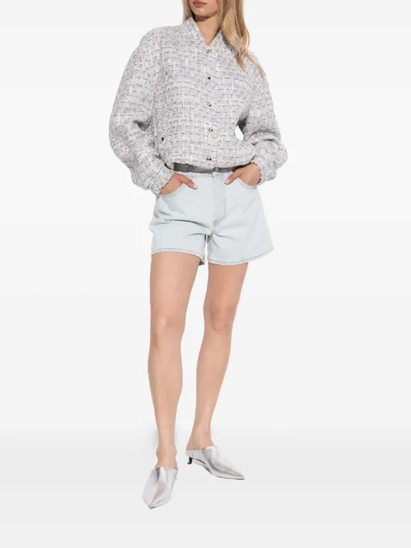 Jil Sander メタリックレザーミュール | シルバートーン | FARFETCH JP