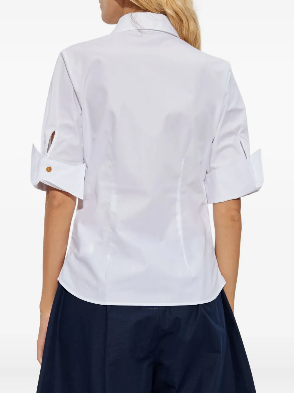 Vivienne Westwood Orb-embellished button-front shirt Wit