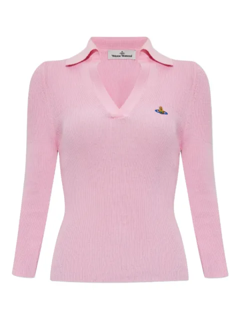 Vivienne Westwood orb-embellished ribbed top