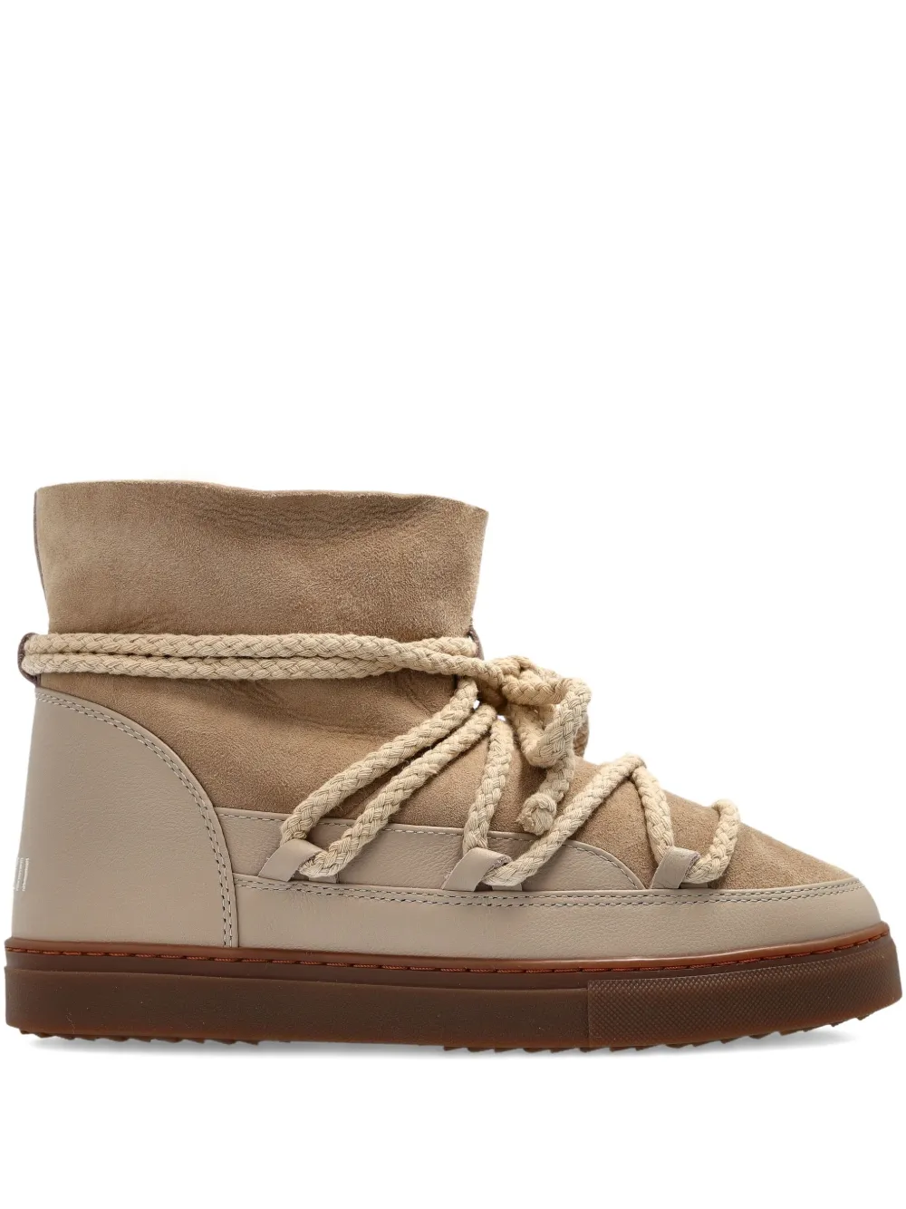 Inuikii rope-lace suede boots Brown