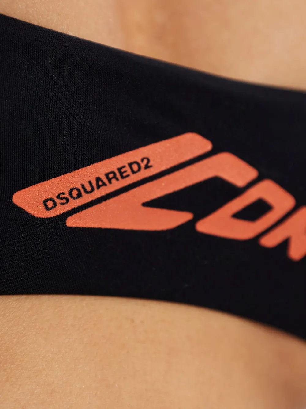 Dsquared2 Logo-print Bikini Bra In Black