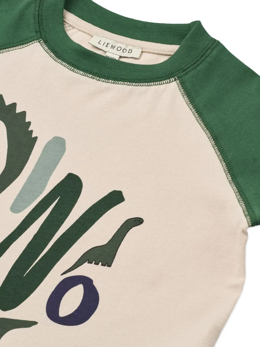 Liewood Raglan top met dinosaurusprint Beige