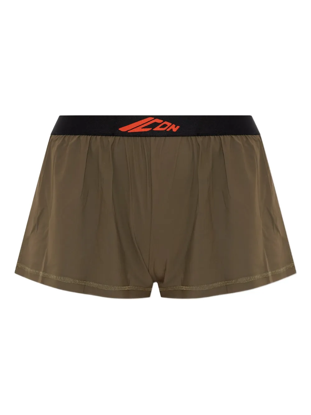 DSQUARED2 Slip met elastische taille en logoprint Groen