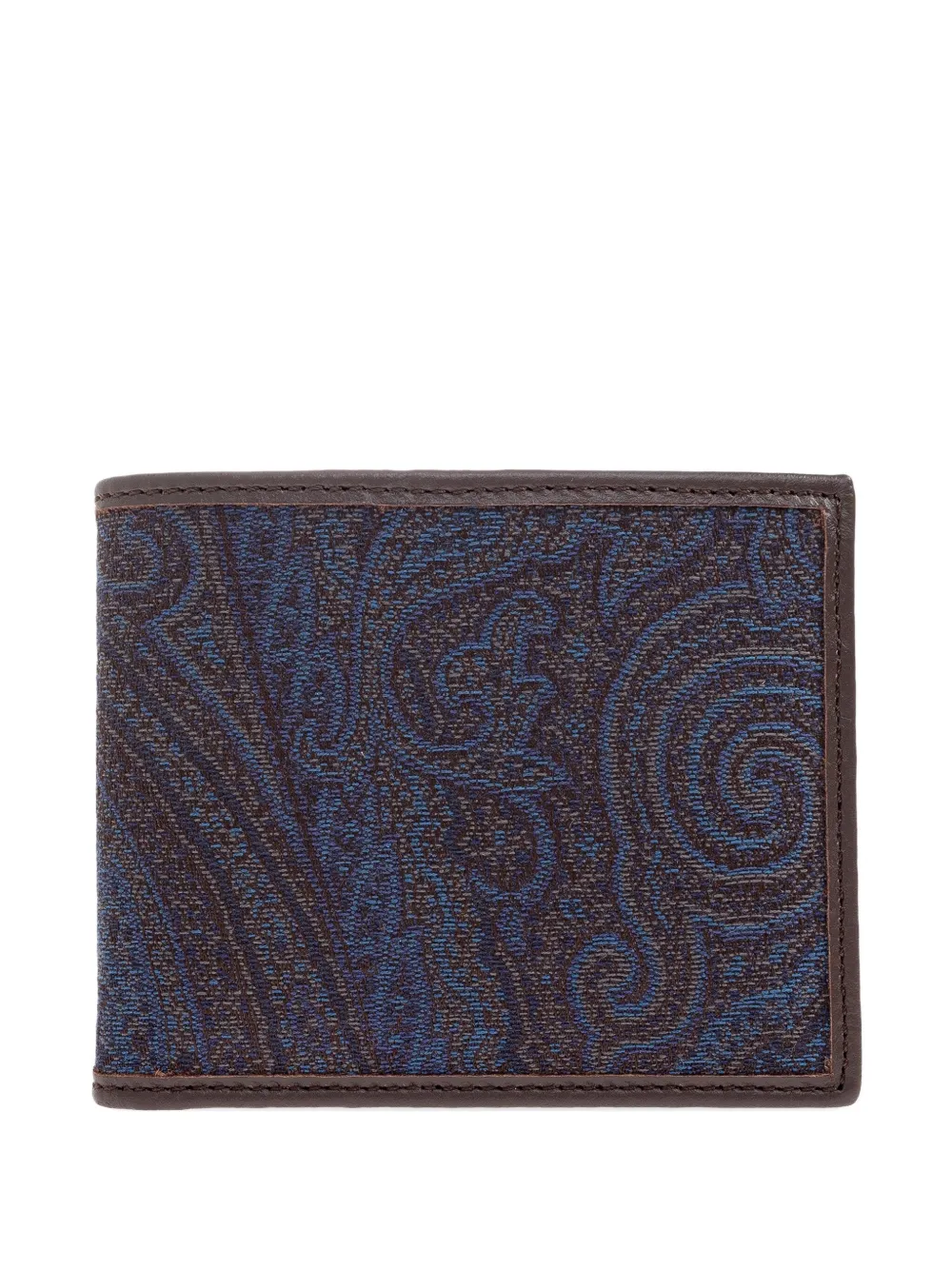ETRO Leren portemonnee met paisley-print Blauw