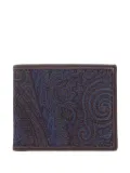 ETRO paisley-pattern leather wallet - Blue