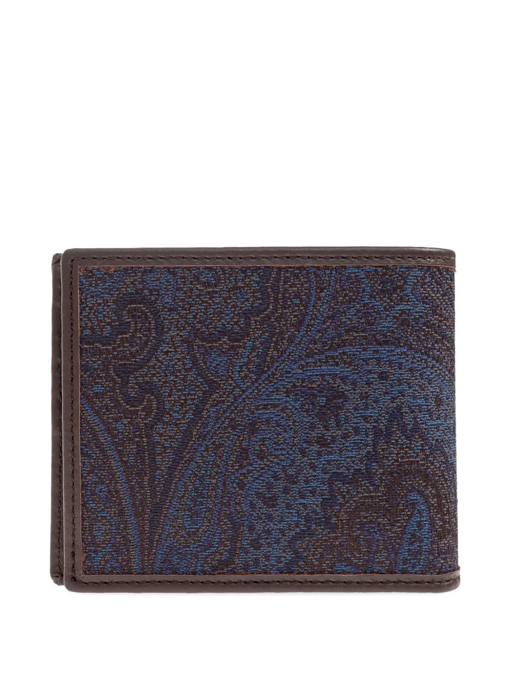 ETRO Leren portemonnee met paisley-print Blauw