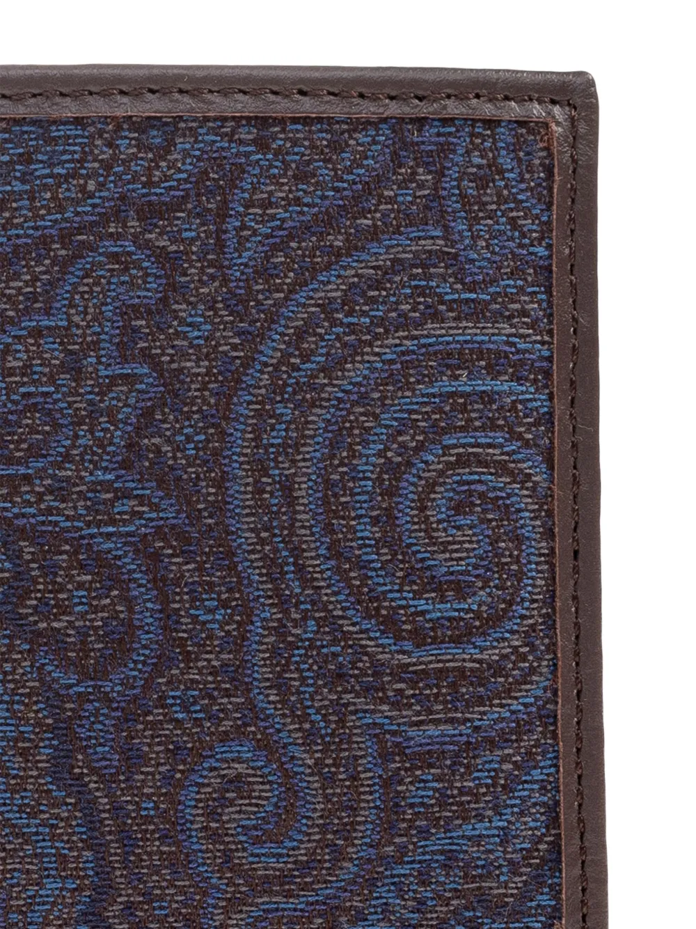 ETRO Leren portemonnee met paisley-print Blauw
