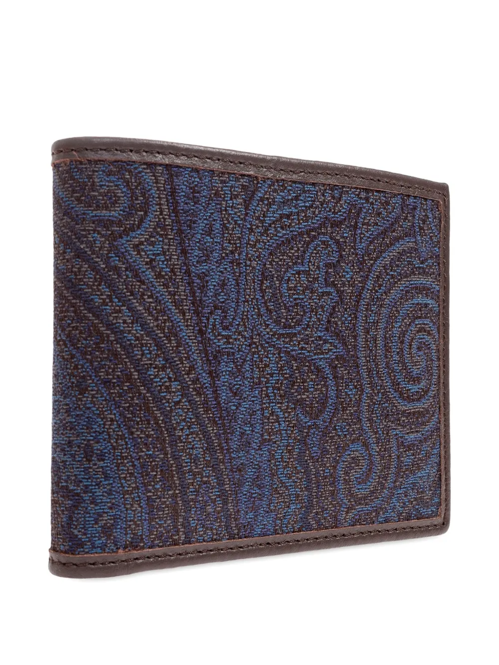 ETRO Leren portemonnee met paisley-print Blauw