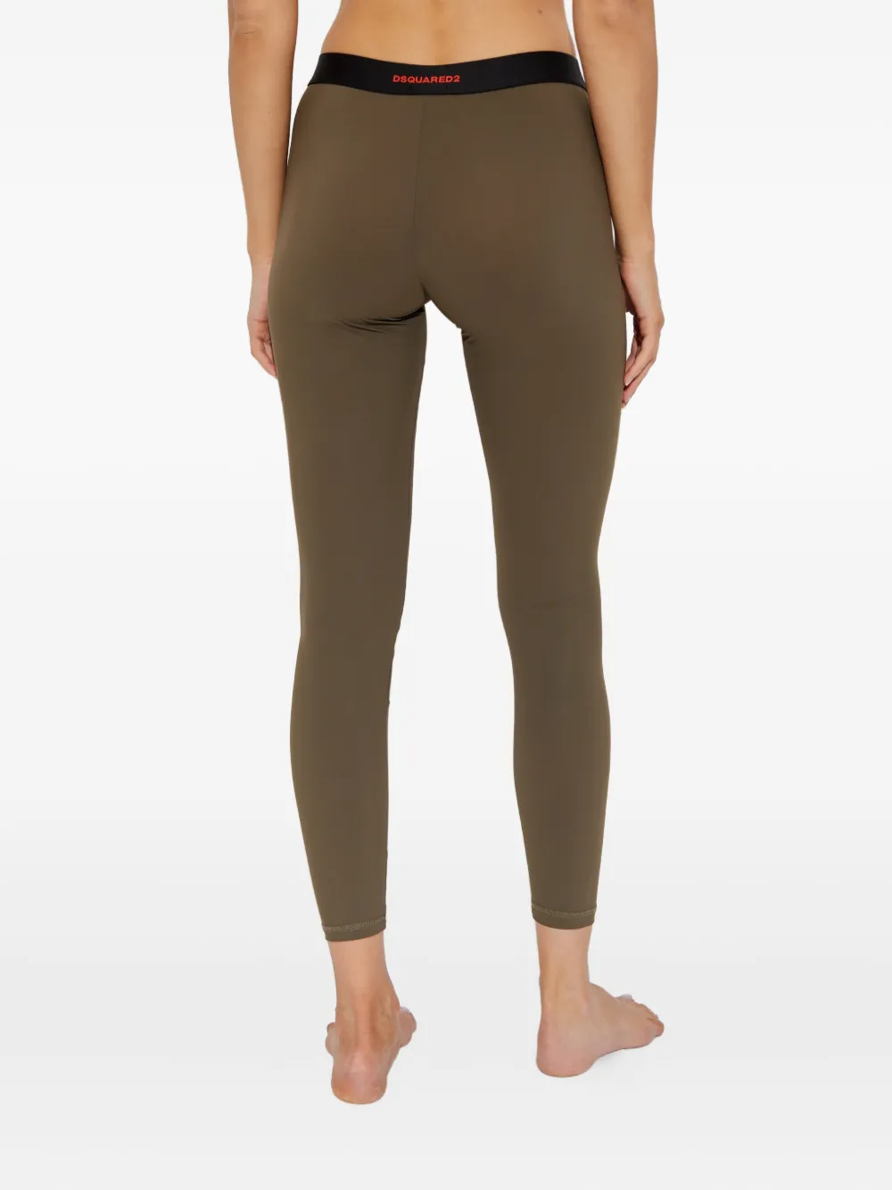 DSQUARED2 Legging met logoband Groen