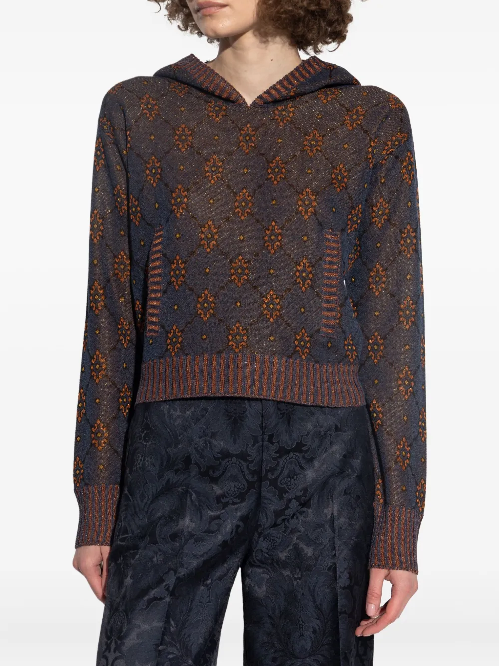 ETRO Hoodie met patroon Bruin