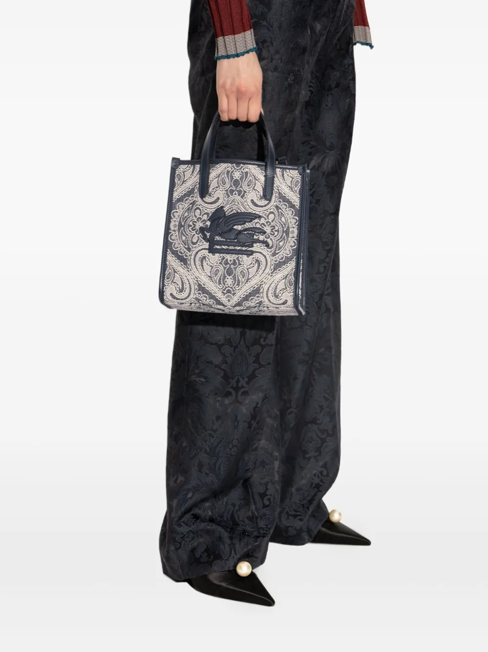 ETRO small Love Trotter paisley-pattern tote bag Blauw