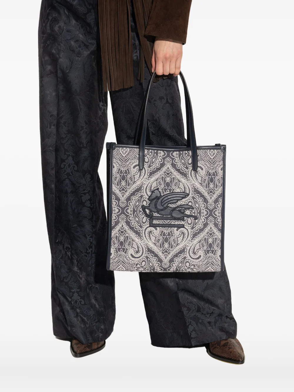 ETRO medium Love Trotter paisley-pattern tote bag Blauw