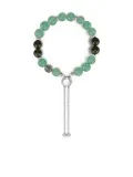 Shanghai Tang Tang of Wood jade beaded bracelet - Silver