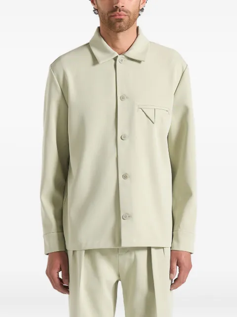 Manière De Voir Leo hatched tailored overshirt