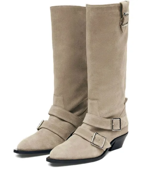 ALOHAS 45mm Ryder buckle-detail suede boots