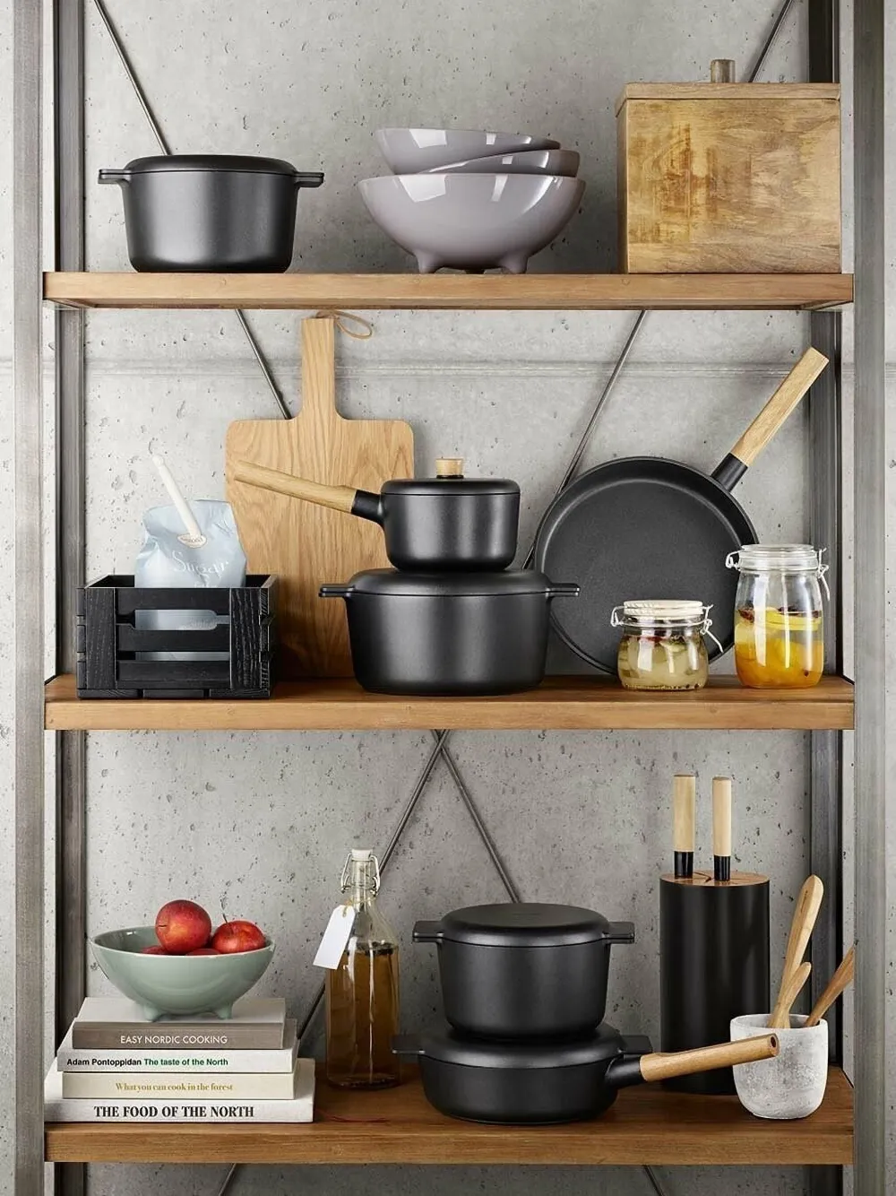 Eva Solo Nordic Two Handles Pot (4.5l) In Black