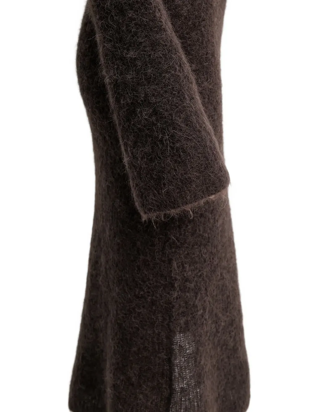 American Vintage Gebreide jurk met klokmouwen Bruin