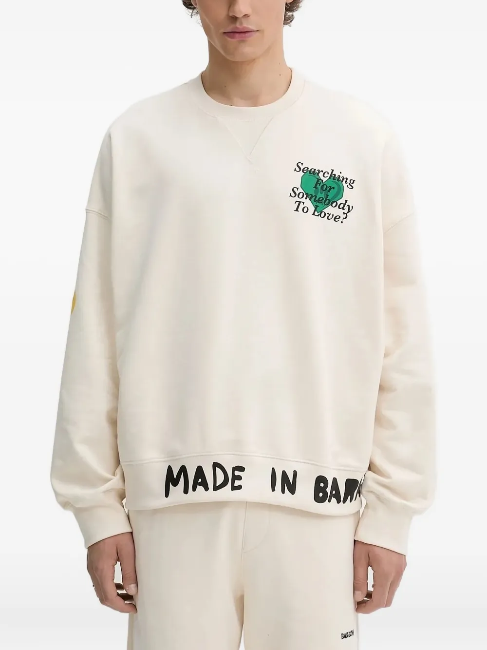 BARROW Sweater met tekst Beige