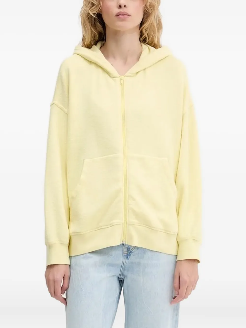 American Vintage Zip-up Hoodie In Yellow