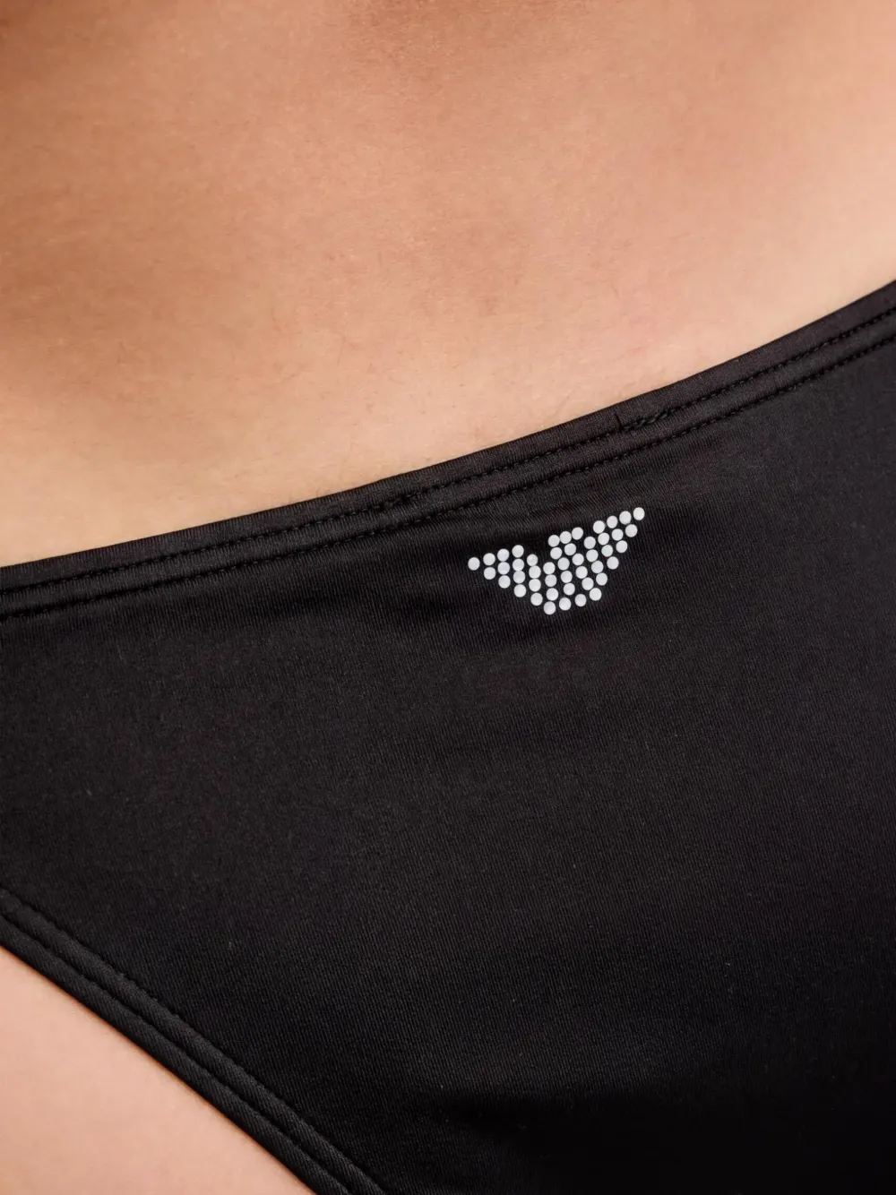 Emporio Armani Bikini met logodetail Zwart