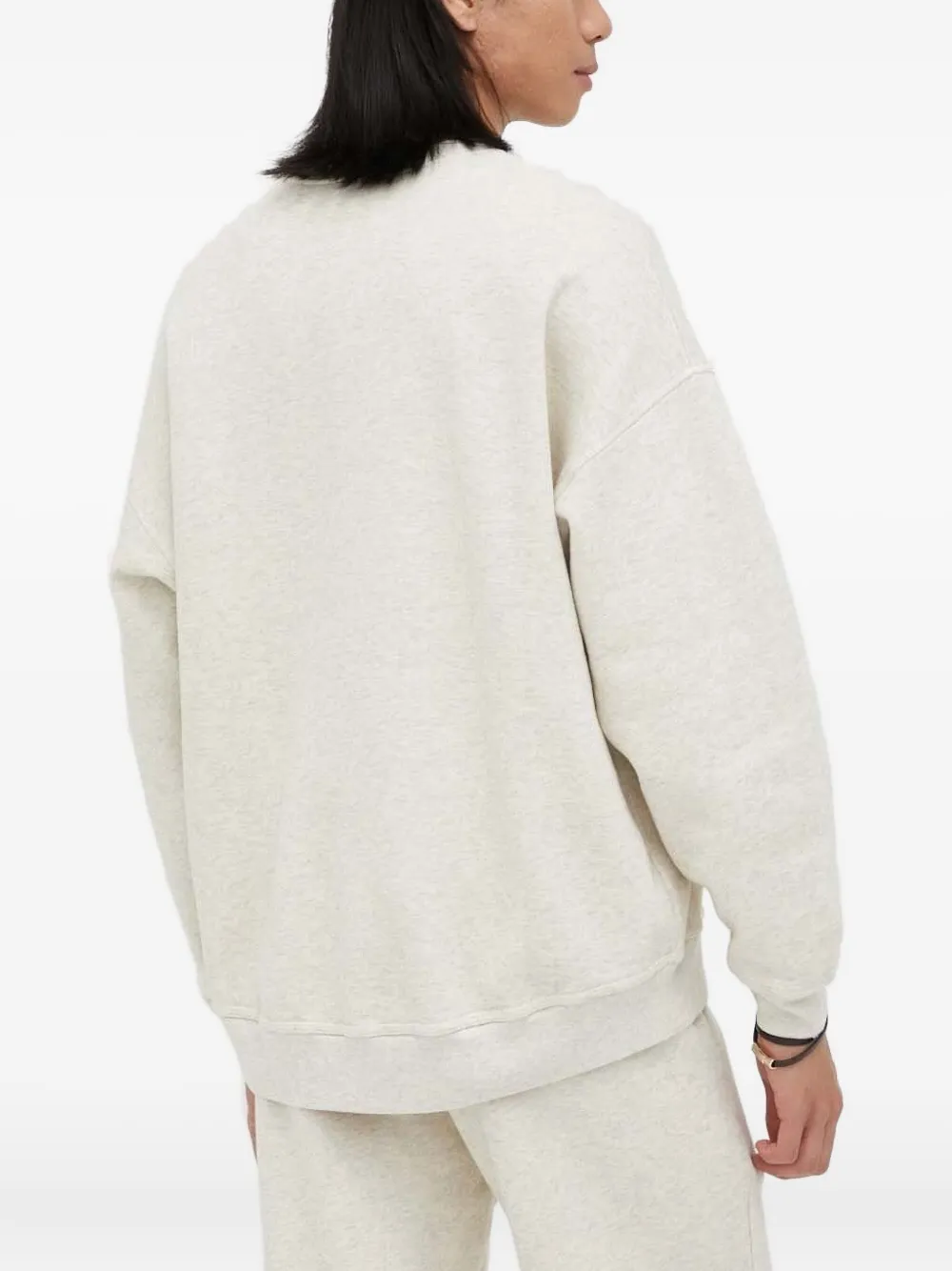 American Vintage logo-patch crew-neck sweatshirt - Wit