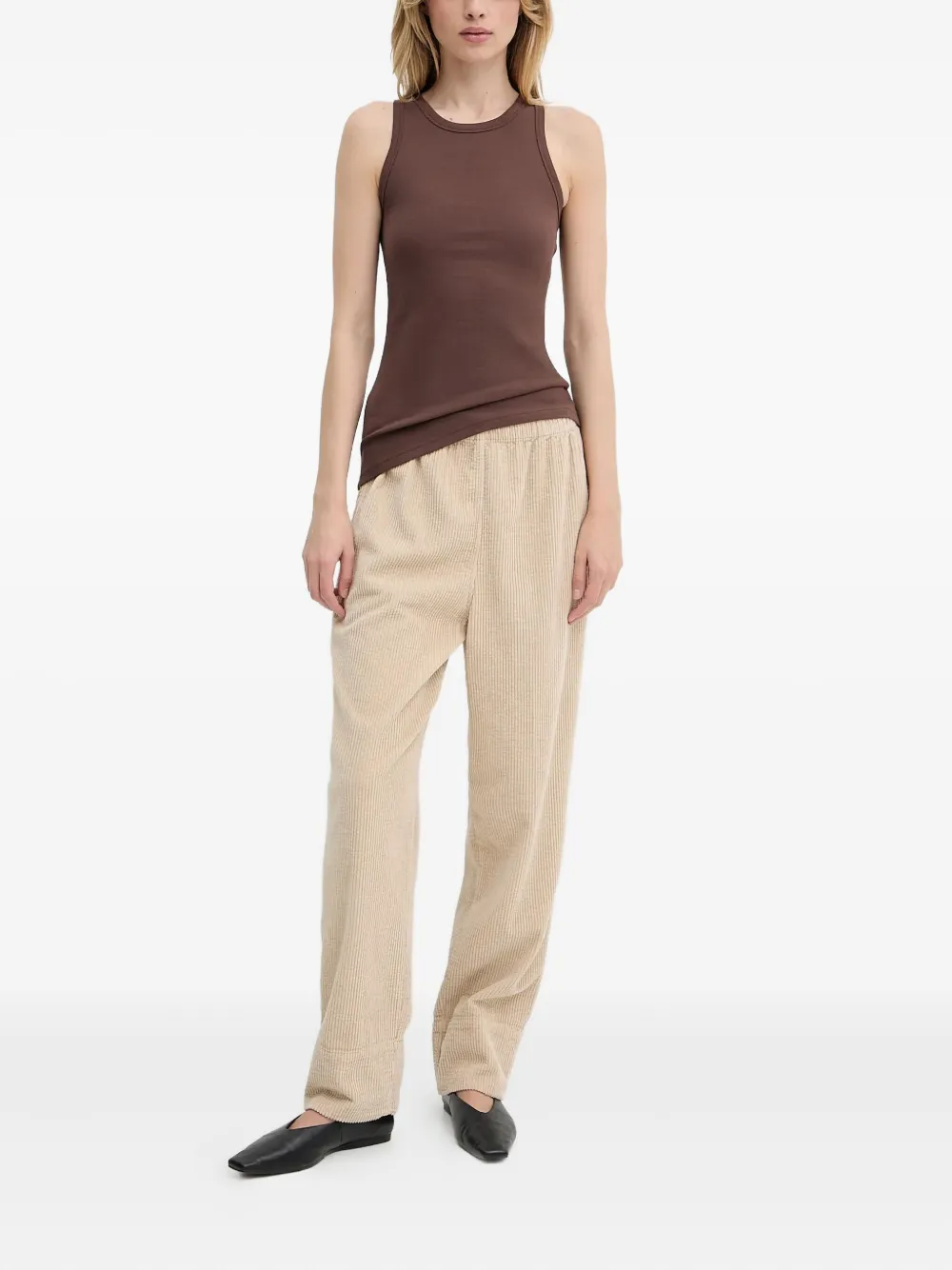 American Vintage Ribfluwelen broek - Beige