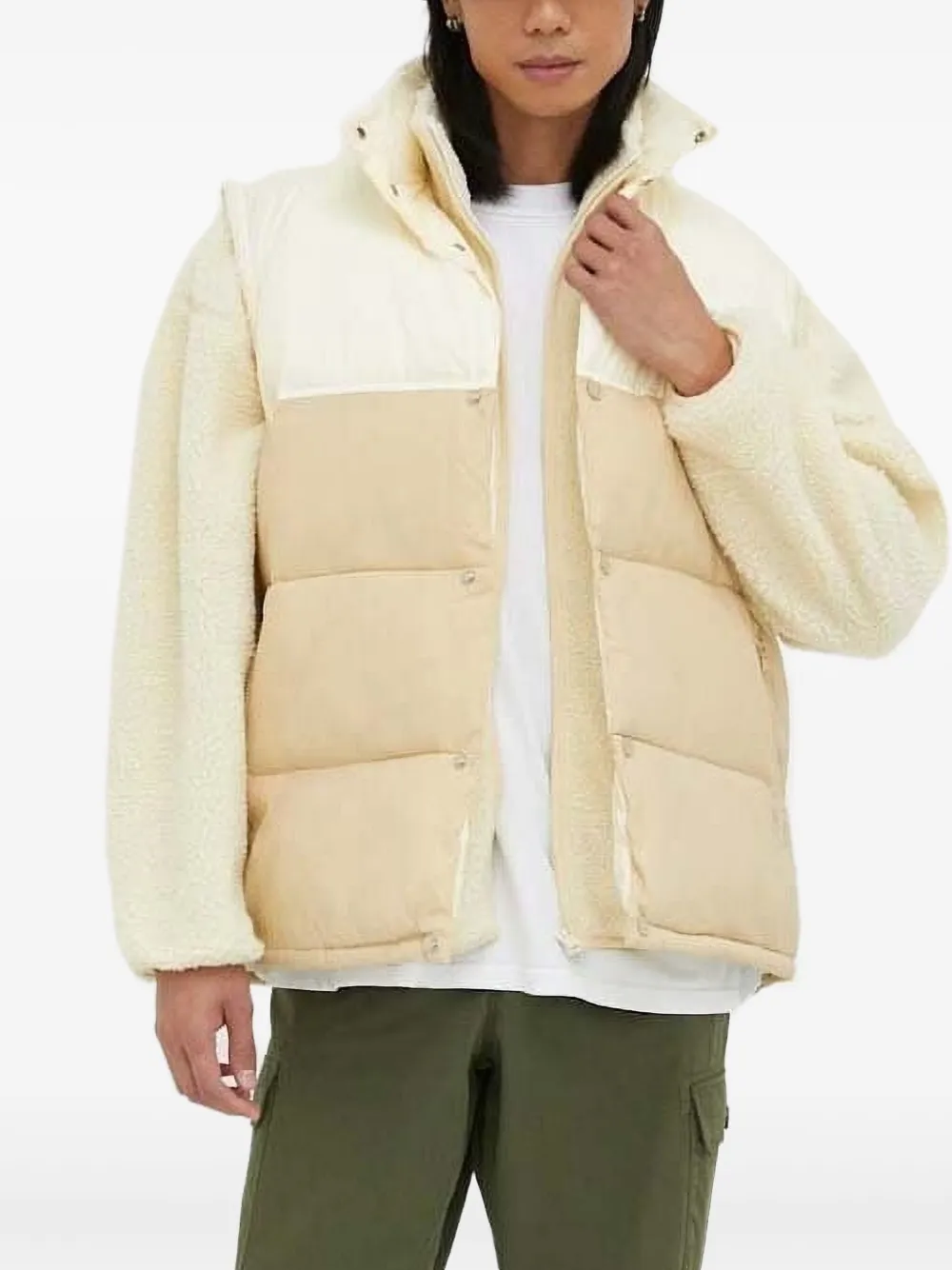 American Vintage fleece zip-up jacket Beige