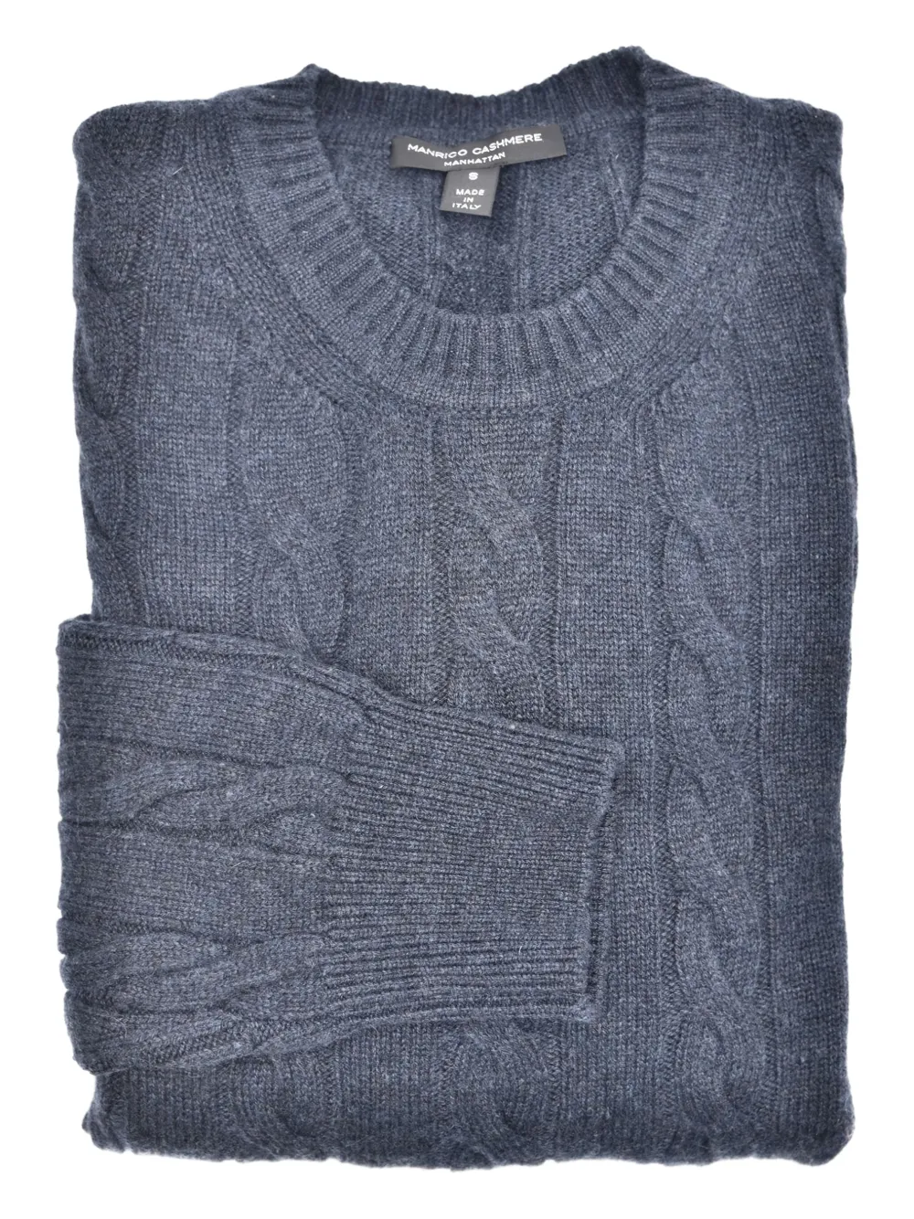 cable-knit sweater