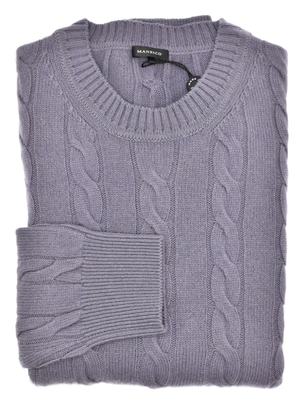 cable-knit crew-neck sweater
