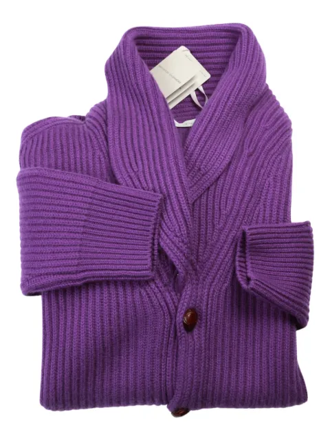 MANRICO CASHMERE ribbed cashmere cardigan