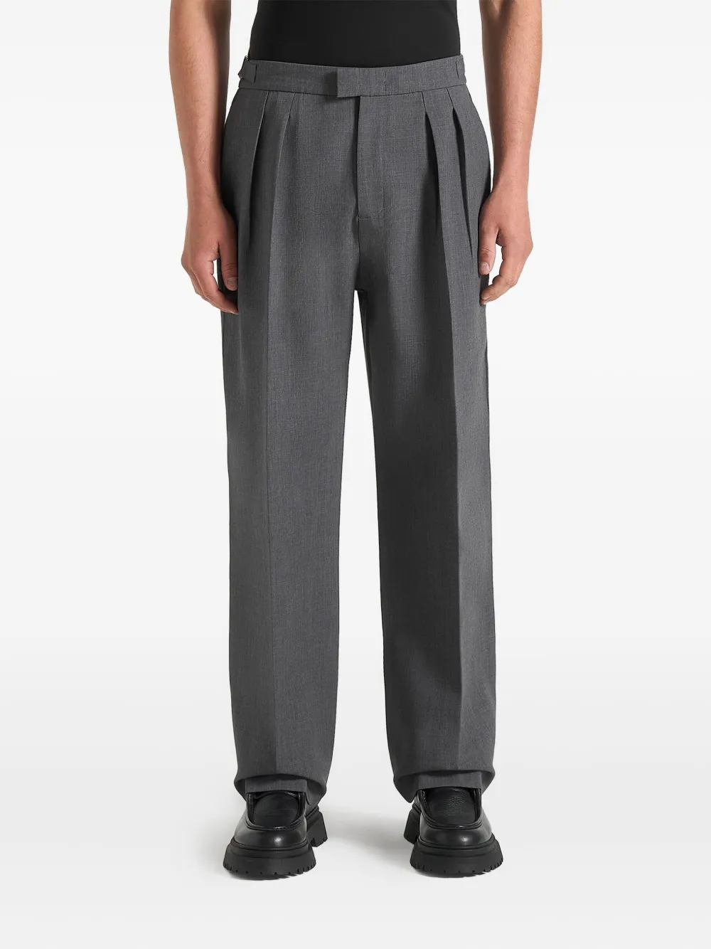 Manière De Voir Pierre pleated trousers | Grey | Image 1