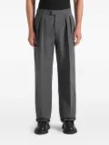Manière De Voir Pierre Hatched pleated tailored trousers - Grey