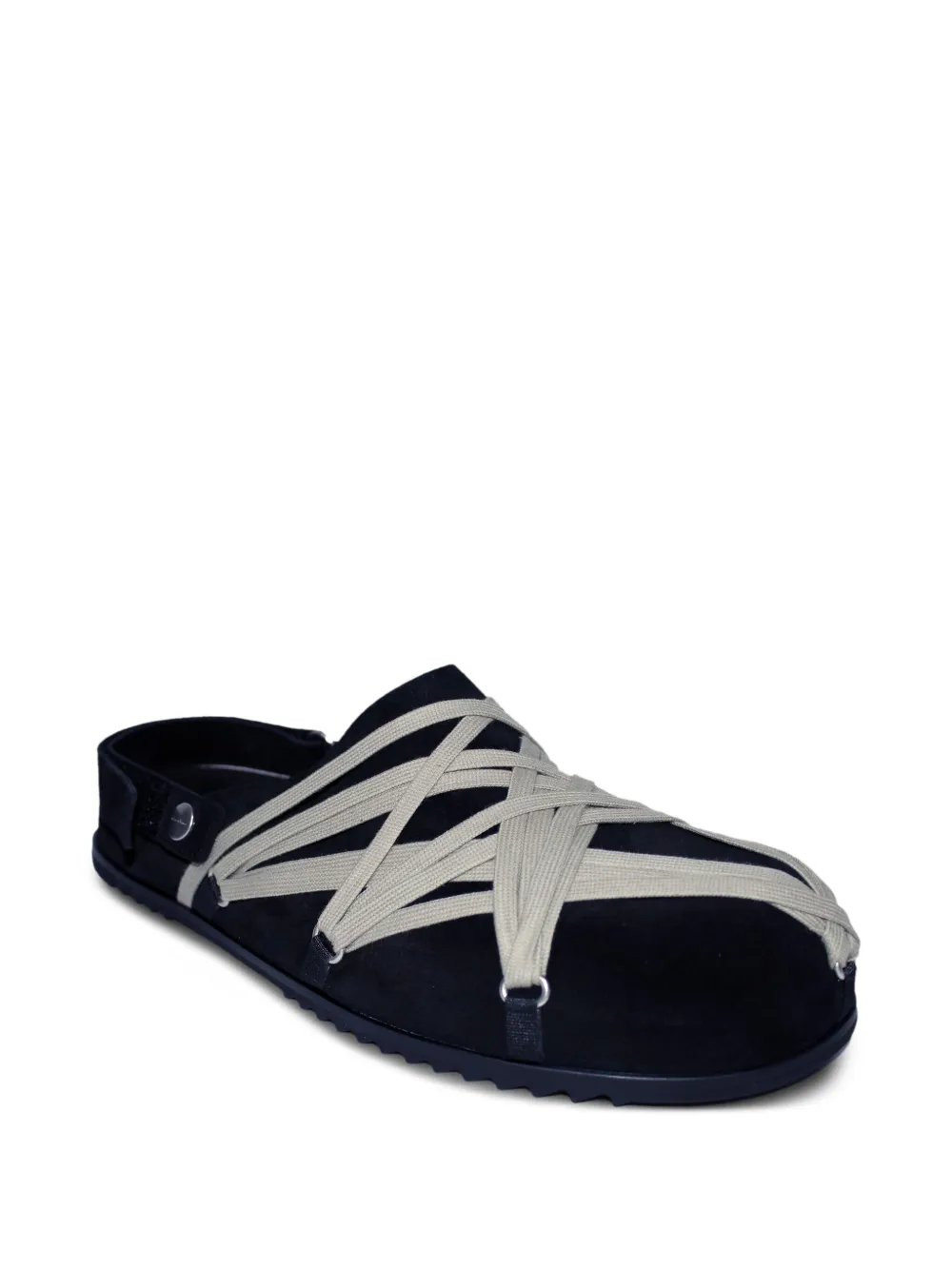 Rick Owens leather strap sandals Black