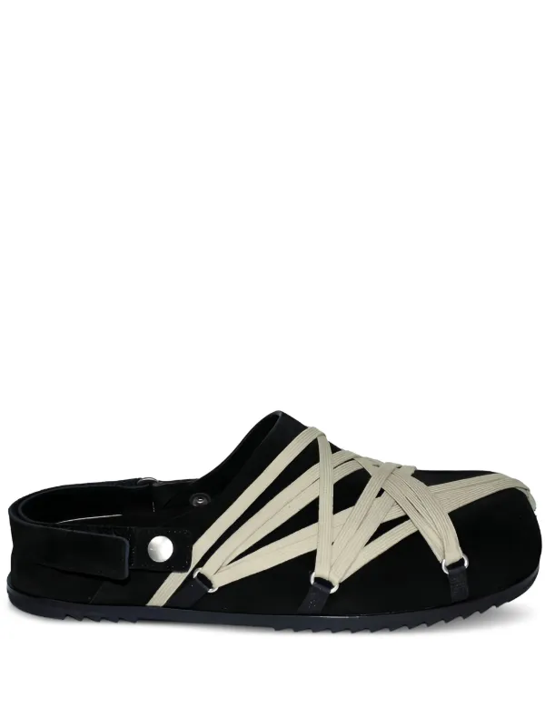 Rick Owens レザー ストラップ サンダル | ブラック | FARFETCH JP