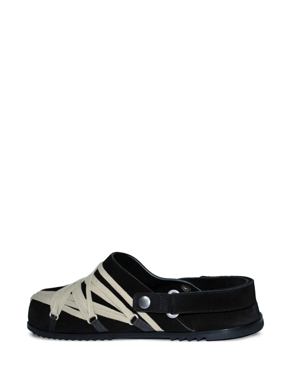 Rick Owens leather strap sandals Black