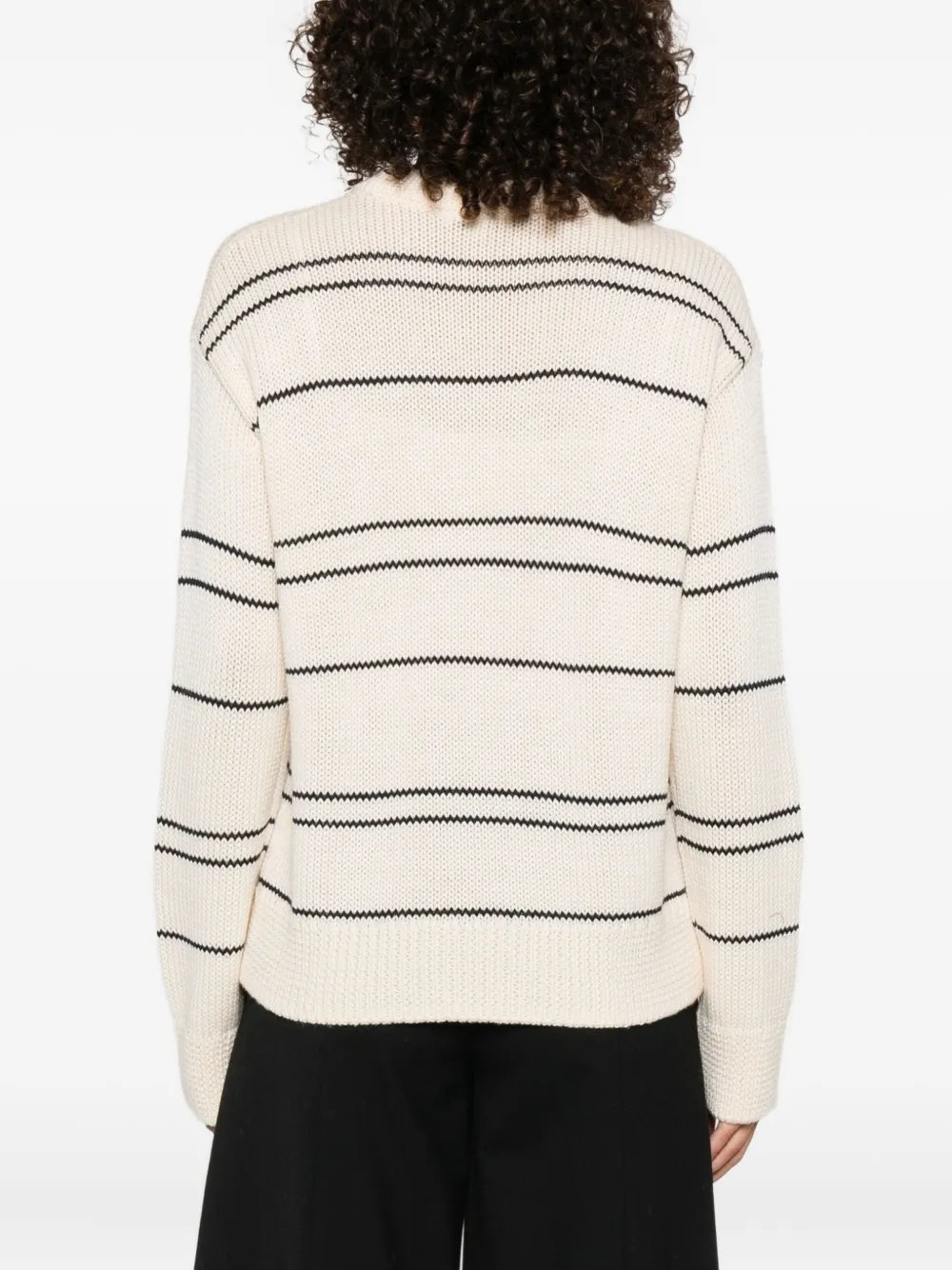 Vince Gestreepte trui Beige