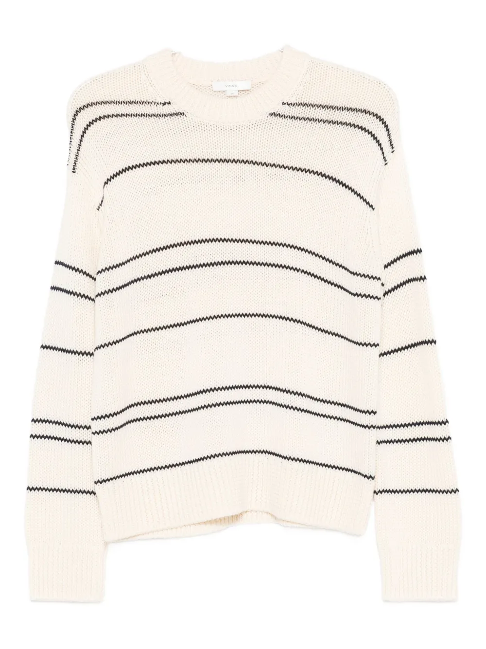 Vince Gestreepte trui Beige