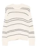 Vince striped crew-neck sweater - Neutrals