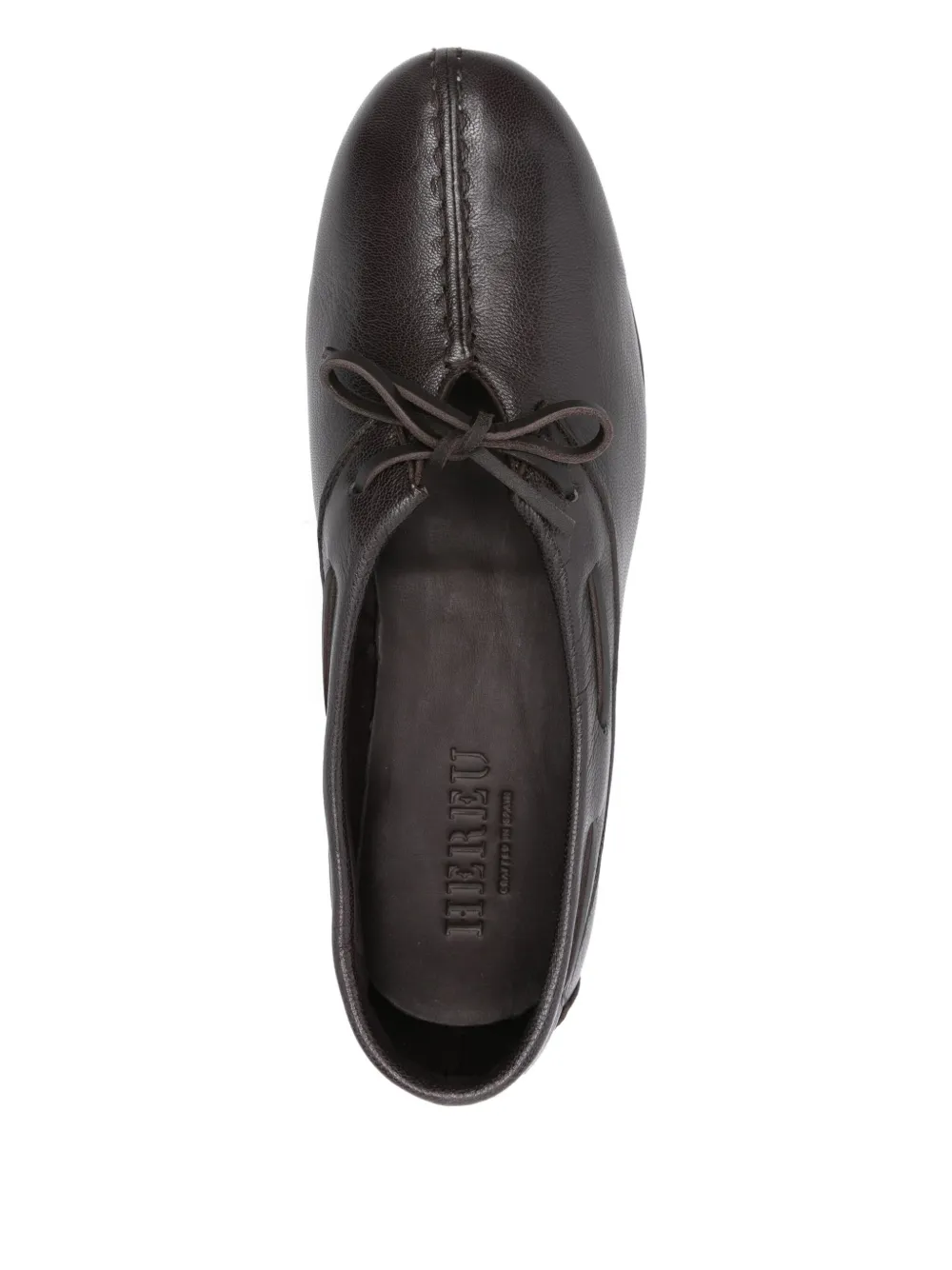 Hereu leather boat shoes Brown