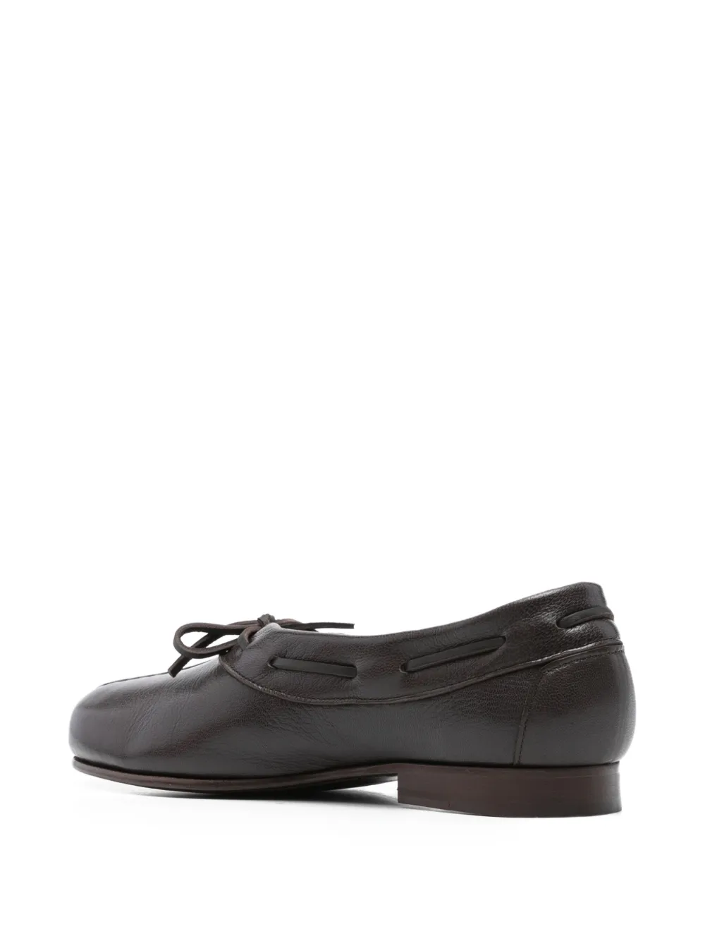 Hereu leather boat shoes Brown
