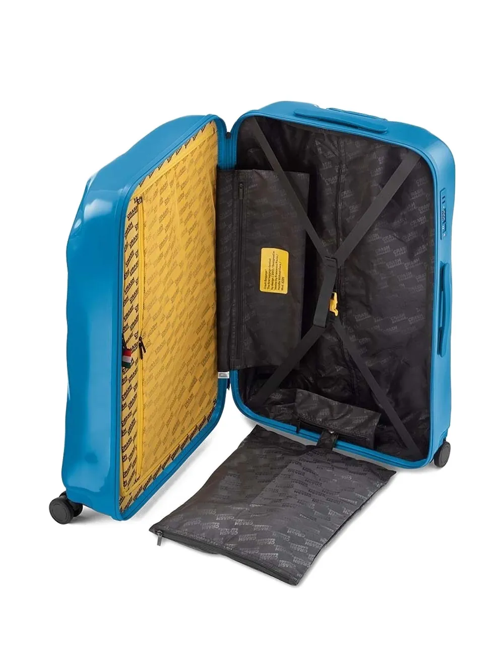 Crash Baggage Icon Deformed-shell Luggage In Blue