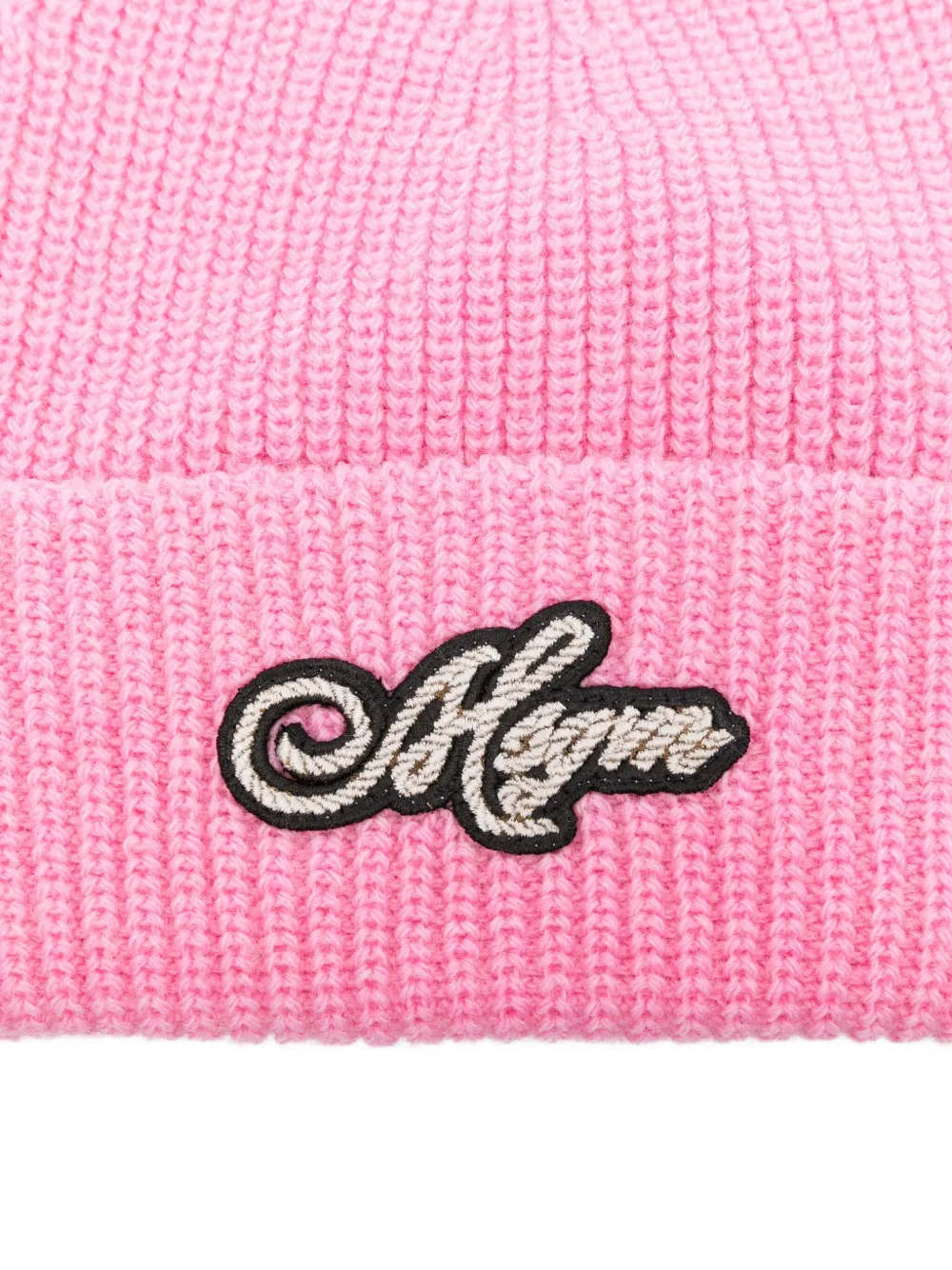 MSGM Kids logo-patch ribbed beanie | Boys knitted hats | Image 2
