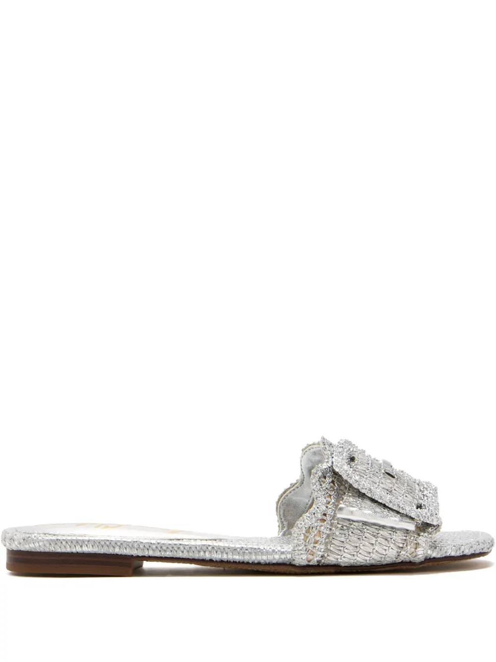 Sam Edelman Bambi buckle-embellished woven sandals Grey