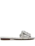Sam Edelman Bambi buckle-embellished woven sandals - Grey